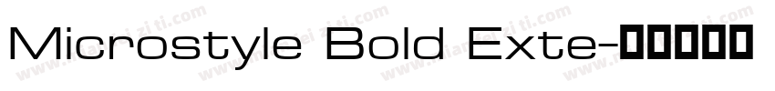 Microstyle Bold Exte字体转换